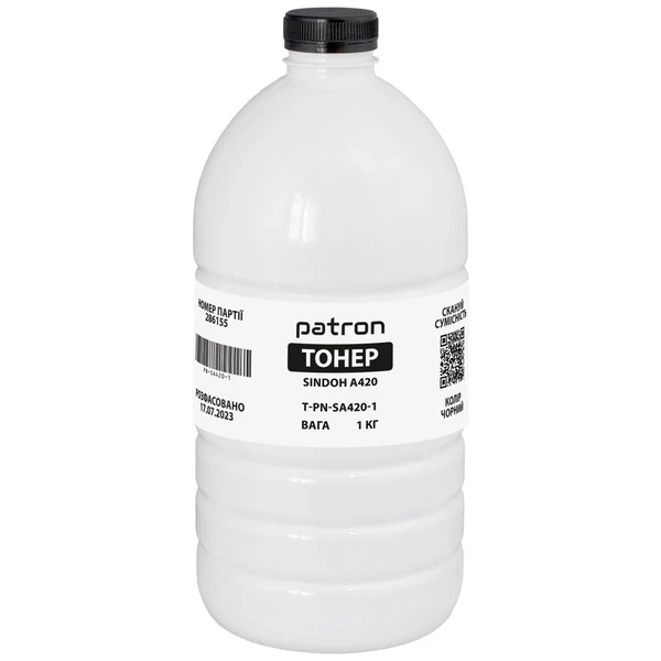 Тонер Sindoh A420 флакон, 1 кг Patron (PN-SA420-1)