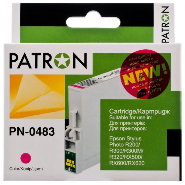 Картридж совместимый Epson T0483 (C13T04834010) 460 стр, пурпурный Patron (PN-0483)