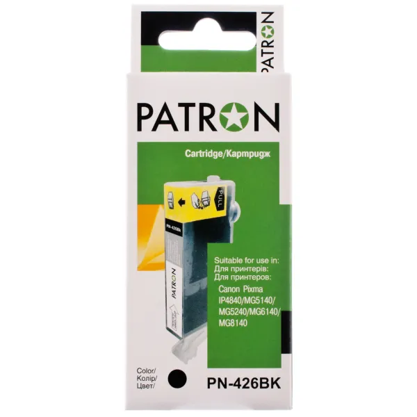 Картридж совместимый Canon CLI-426BK (4556B001) 635 стр, черный Patron (PN-426BK)