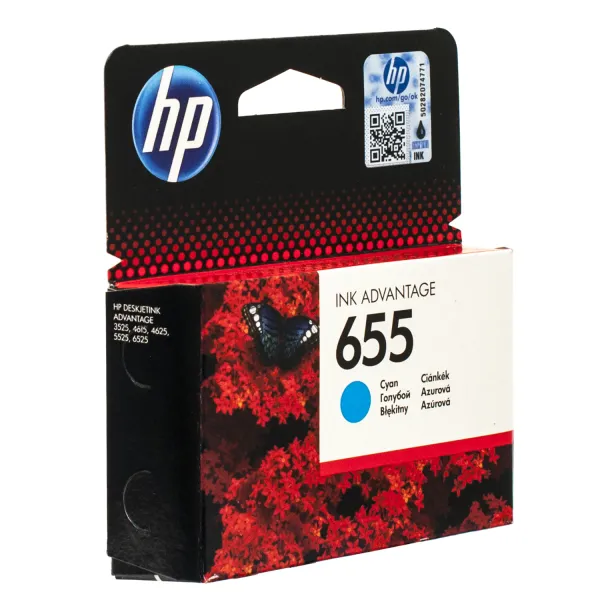Картридж №655 600 стр, голубой HP (CZ110AE)
