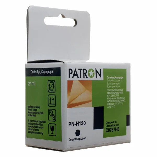 Картридж совместимый HP 130 (C8767HE) 860 стр, черный Patron (PN-H130)