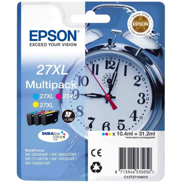 Картридж T271540 XL цветной Epson (C13T27154020/C13T27154022)