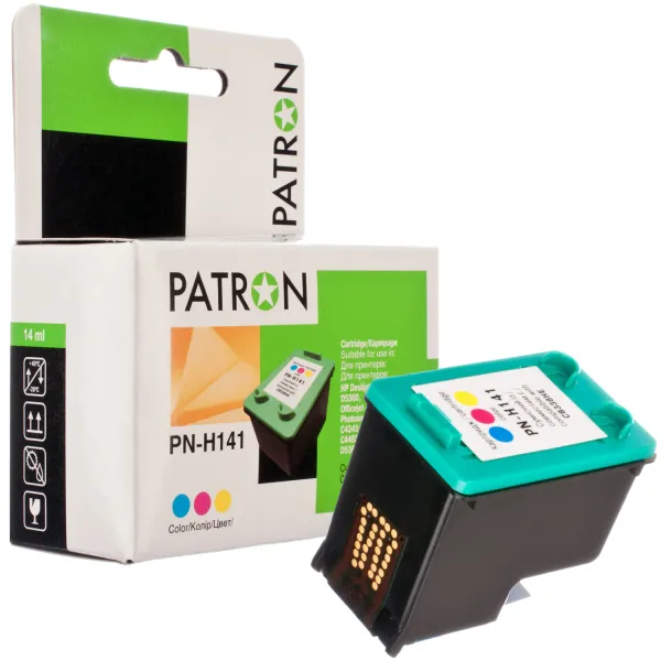 Картридж совместимый HP 141XL (CB337HE/CB338HE) 580 стр, трехцветный Patron (PN-H141XL)