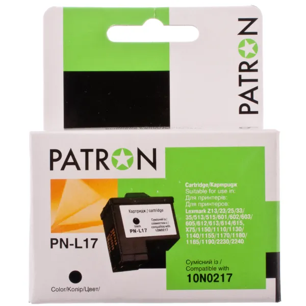 Картридж сумісний Lexmark 17 (10N0217) 205 арк, чорний Patron (PN-L17) - Фото 2
