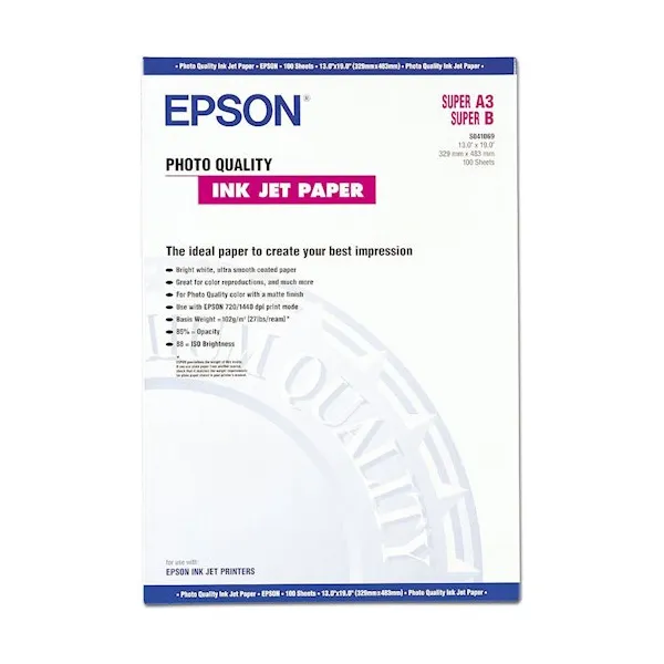 Бумага Photo Quality Ink Jet Paper A3+, 100 л Epson (C13S041069)