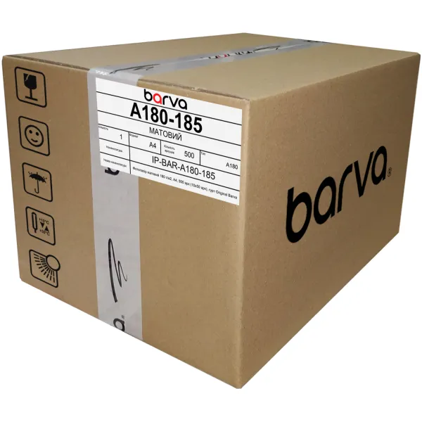 Фотопапір матовий 180 г/м2, А4, 500 арк (10х50 арк), bulk Original Barva (IP-A180-185)