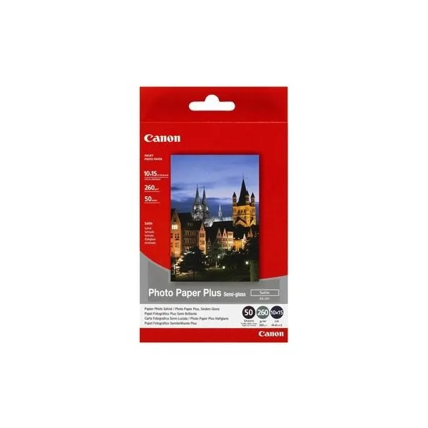 Фотобумага SG-201 Photo Paper Plus Semi-gloss 260 г/м2, 10x15 см, 50 л Canon (1686B015)