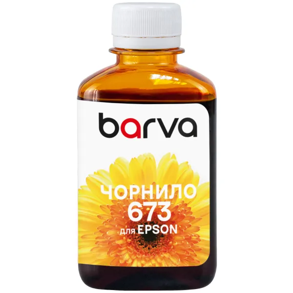 Чернила совместимые для Epson 673 Y специальные 180 г, водорастворимые, желтые Barva (L800-415)