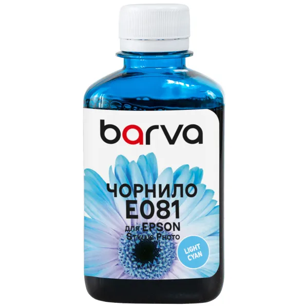 Чернила совместимые для Epson T0485/T0805/T0815 специальные 180 г, водорастворимые, светло-голубые Barva (E081-147)