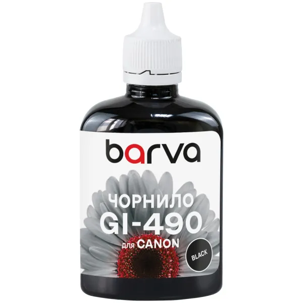 Чернила для Canon Pixma G1411/G2411/G3411, совместимые GI-490 BK, специальные, 90 г, пигментные, черные Barva (G490-507)