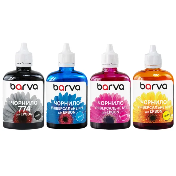 Комплект чернил совместимых для Epson Expression Home XP-серии специальные 4х90 г, пигментные/водорастворимые, BK/C/M/Y Barva (E17-090-MP)