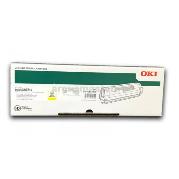Тонер-картридж MC853/873 желтый Oki (45862849/45862837)