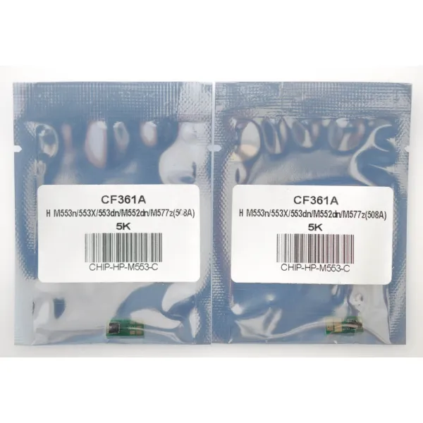 Чип HP CLJ M553, CF361A 5K, голубой Everprint (CHIP-HP-M553-C) - Фото 2