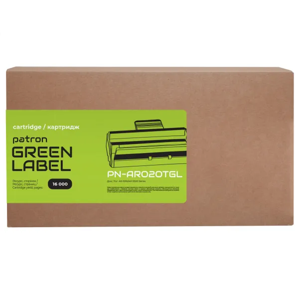 Тонер-картридж сумісний Sharp AR-020T/AR-020LT Green Label Patron (PN-AR020TGL) - Фото 3