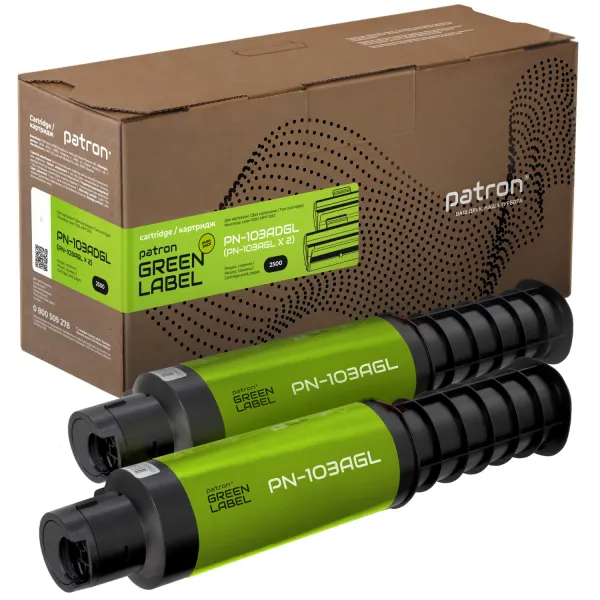 Тонер-картридж совместимый HP 103AD (W1103AD) двойная упаковка Green Label Patron (PN-103ADGL)