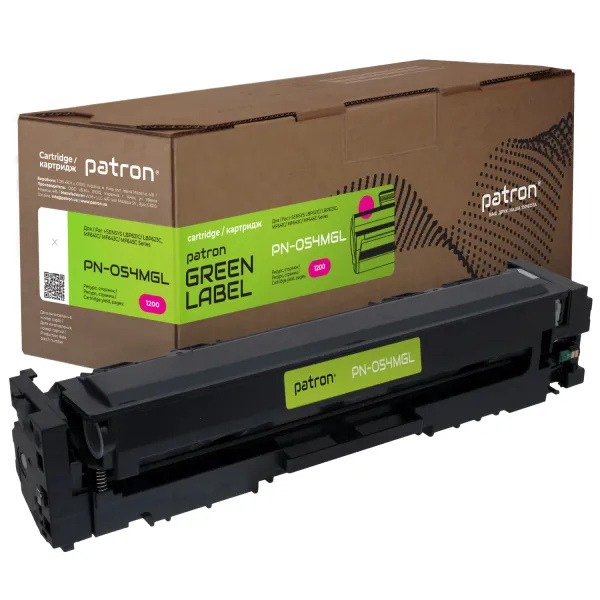 Картридж совместимый Canon 054 Green Label, пурпурный Patron (PN-054MGL)