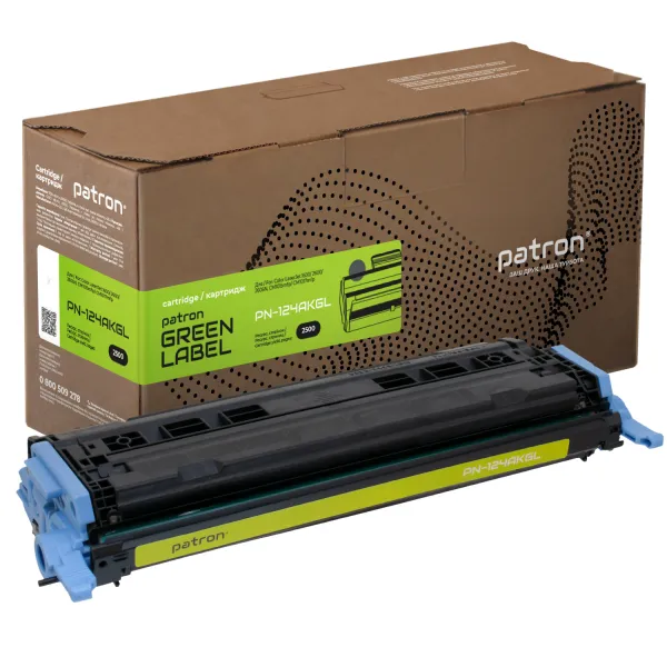 Картридж совместимый HP 124A (Q6000A) черный Green Label Patron (PN-124AKGL)