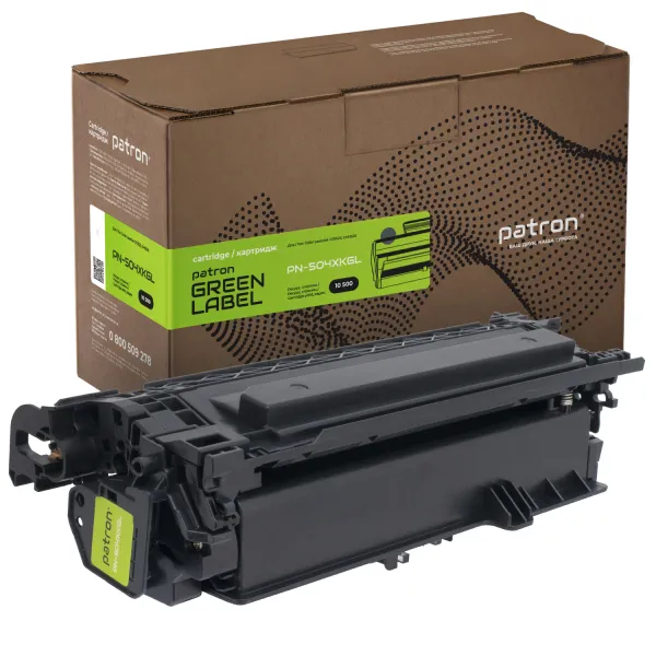 Картридж совместимый HP 504X (CE250X) Green Label, черный Patron (PN-504XKGL)