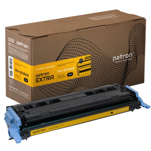 Картридж совместимый HP 124A (Q6000A) черный Extra Patron (PN-124AKR)