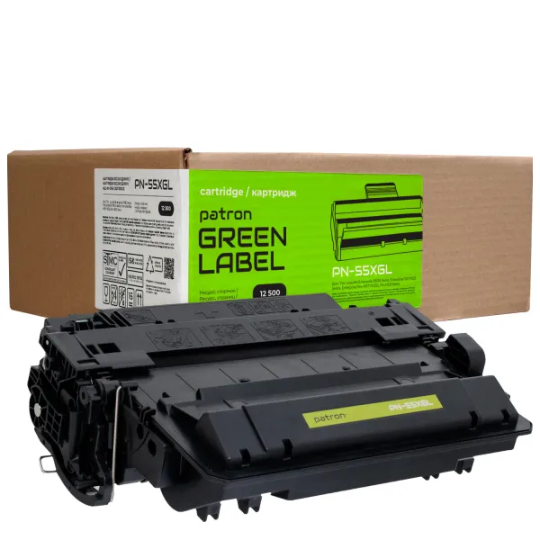 Картридж совместимый HP 55X (CE255X) Green Label Patron (PN-55XGL)