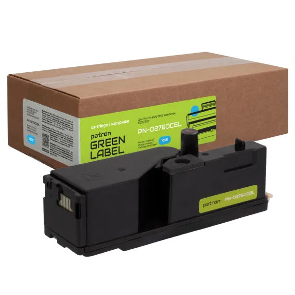 Тонер-картридж совместимый XER 106R02760 Green Label, голубой Patron (PN-02760CGL)