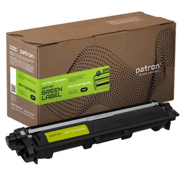 Тонер-картридж совместимый Brother TN-241BK, черный Green Label Patron (PN-TN241BKGL)