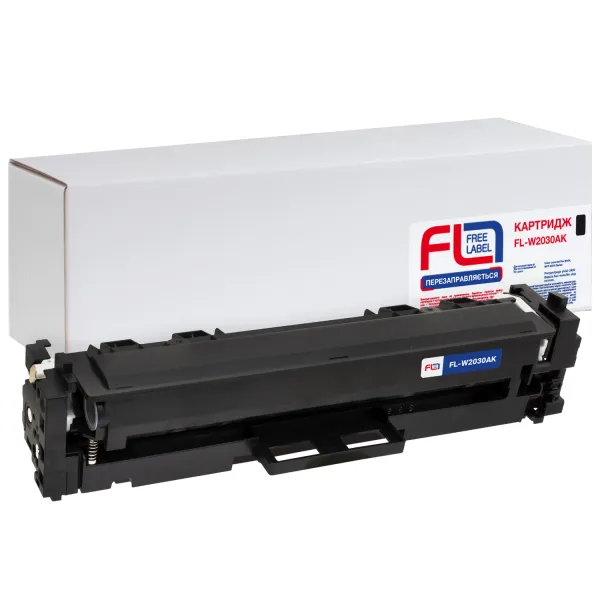 Картридж совместимый HP 415A (W2030A) черный, версия без чипа Free Label (FL-W2030AK)