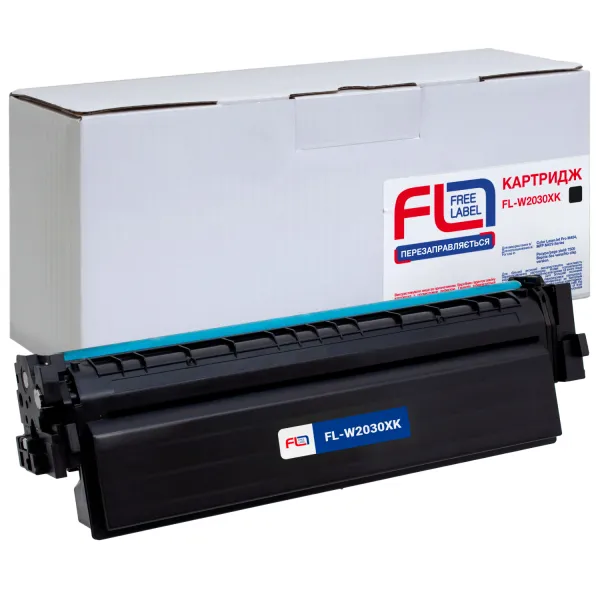 Картридж совместимый HP 415X (W2030X) черный, версия без чипа Free Label (FL-W2030XK)