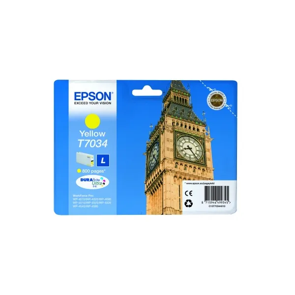 Картридж C13T70344010 желтый Epson L