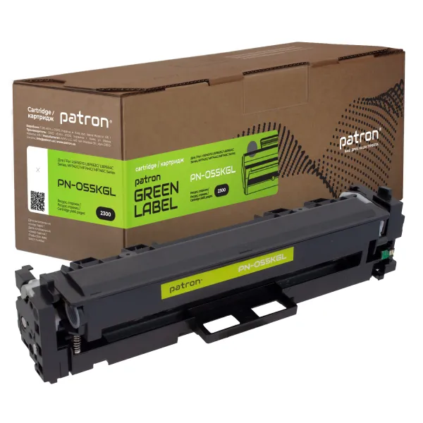 Картридж совместимый Canon 055 черный Green Label Patron (PN-055KGL)