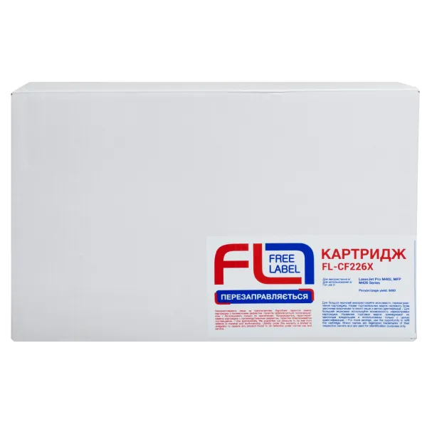 Картридж сумісний HP 26X (CF226X) Free Label (FL-CF226X) - Фото 3