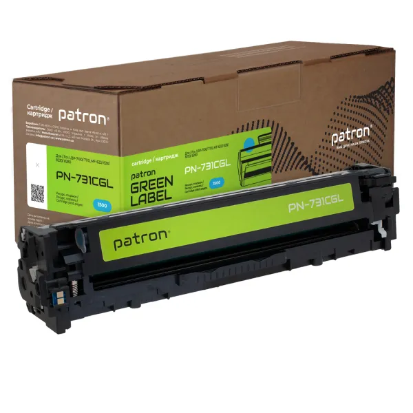 Картридж совместимый Canon 731 Green Label, голубой Patron (PN-731CGL)