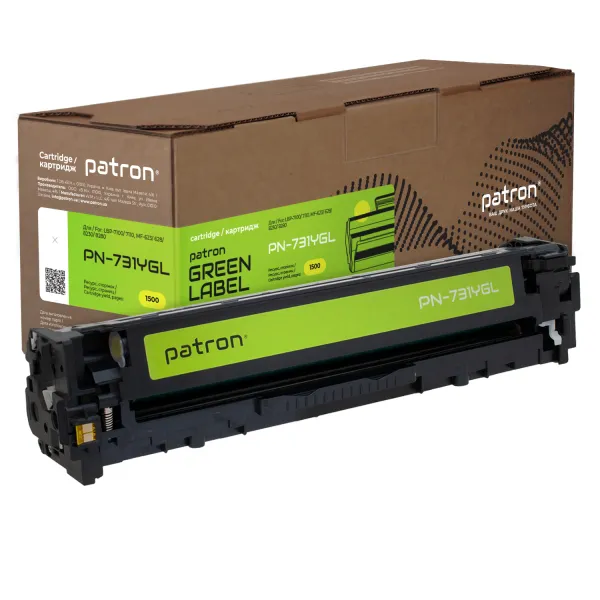 Картридж совместимый Canon 731 Green Label, желтый Patron (PN-731YGL)