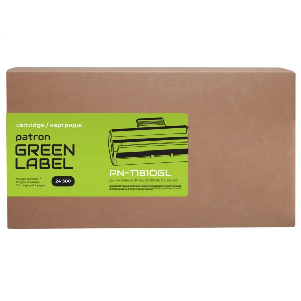Тонер-картридж совместимый Toshiba T-1810E Green Label Patron (PN-T1810GL) - Фото 3