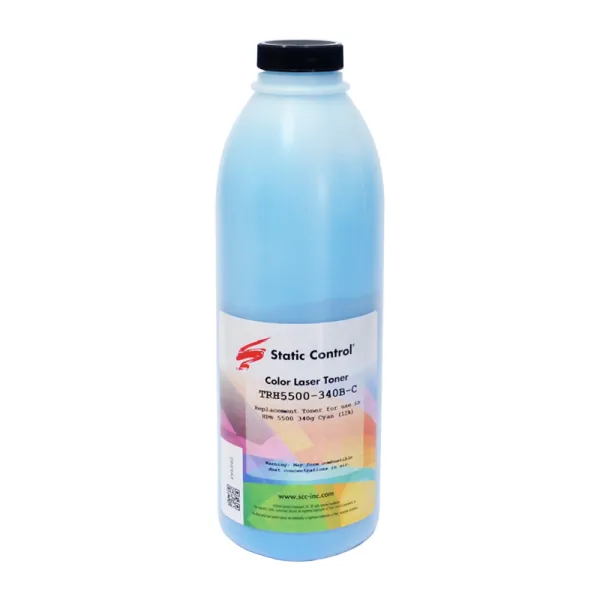 Тонер HP CLJ 5500 флакон, 340 г, голубой SCC (TRH5500-340B-C)