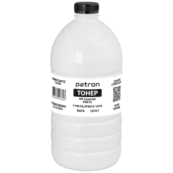 Тонер HP LJ P4014 флакон, 1070 г Patron (PN-HLJP4015-1070)