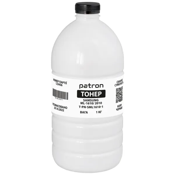Тонер Samsung ML-1610/ML-2010 флакон, 1 кг Patron (PN-SML1610-1)