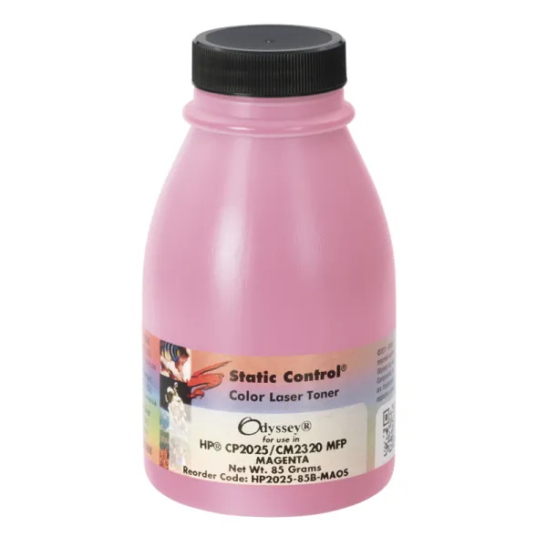 Тонер HP CLJ CP2025 флакон, 85 г, пурпурный SCC (HP2025-85B-MAOS)