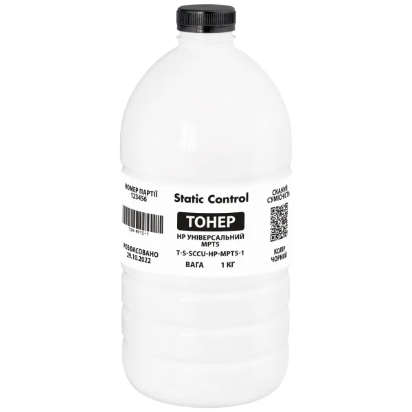 Тонер HP универсальный MPT5 флакон, 1 кг SCC (TSM-MPT5-1)