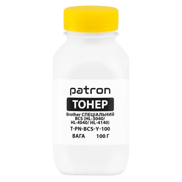 Тонер Brother специальный BCS HL-3040 флакон, 100 г, желтый Patron (PN-BCS-Y-100)
