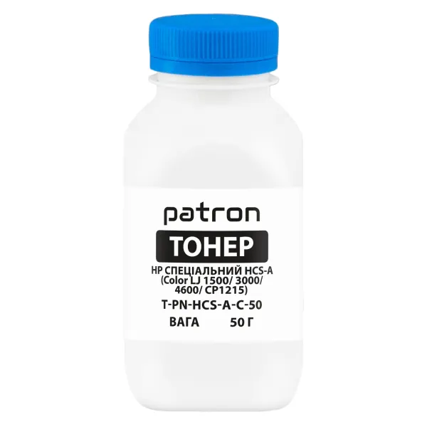 Тонер HP специальный HCS-A флакон, 50 г, голубой Patron (PN-HCS-A-C-050)
