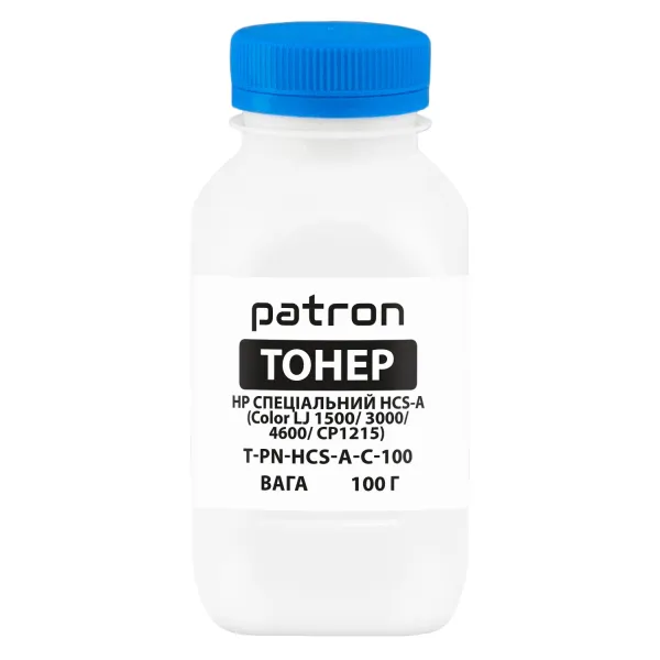 Тонер HP специальный HCS-A флакон, 100 г, голубой Patron (PN-HCS-A-C-100)
