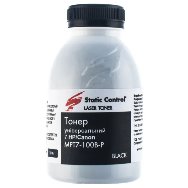 Тонер HP универсальный MPT7 флакон, 100 г SCC (MPT7-100B-P)
