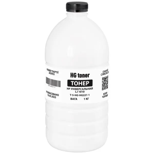 Тонер HP универсальный LJ 1010  флакон, 1 кг HG toner (TSM-HG221-1)