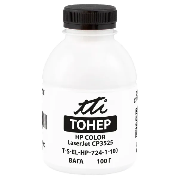 Тонер HP Color LaserJet CP3525 флакон, 100 г, черный TTI (TSM-T724-1-100)