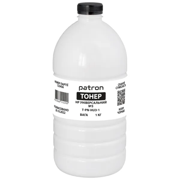 Тонер HP универсальный №3 флакон, 1 кг Patron (PN-HU3-1)