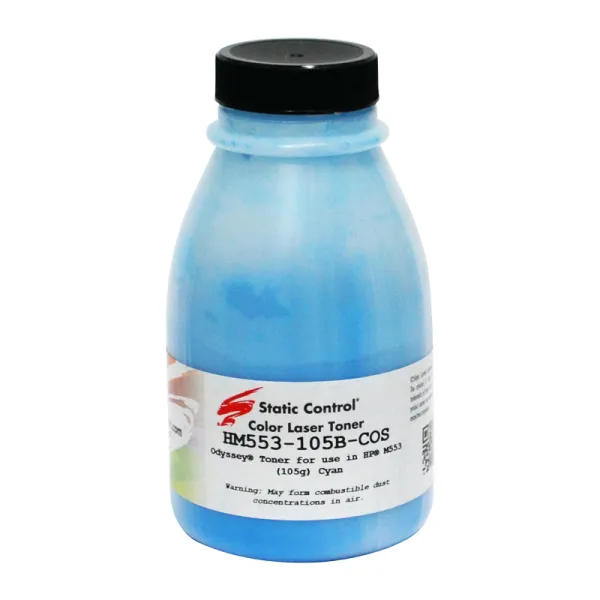 Тонер HP CLJ Enterprise M553 флакон, 105 г, голубой SCC (HM553-105B-COS)