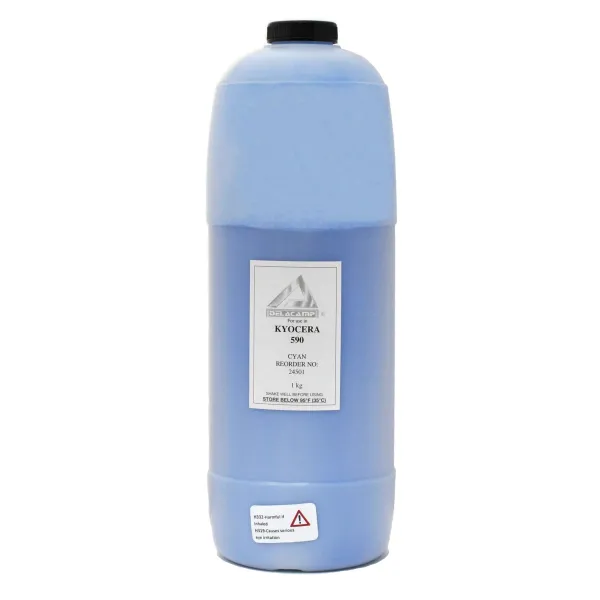 Тонер Kyocera Mita FS-C2026MFP флакон, 1 кг, голубой Delacamp/MK Imaging (24501)