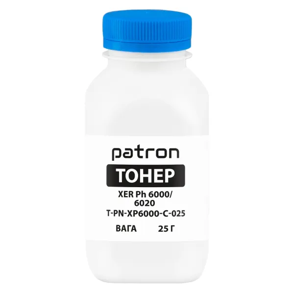 Тонер XER Ph 6000/6020 флакон, 25 г, голубой Patron (PN-XP6000-C-025)