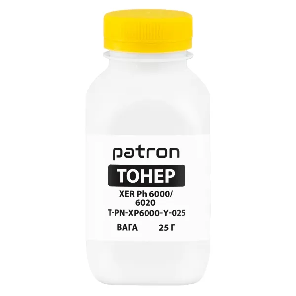 Тонер XER Ph 6000/6020 флакон, 25 г, желтый Patron (PN-XP6000-Y-025)